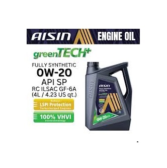 Aisin Greentech Plus 0W-20 Full Synthetic 4L for car. 