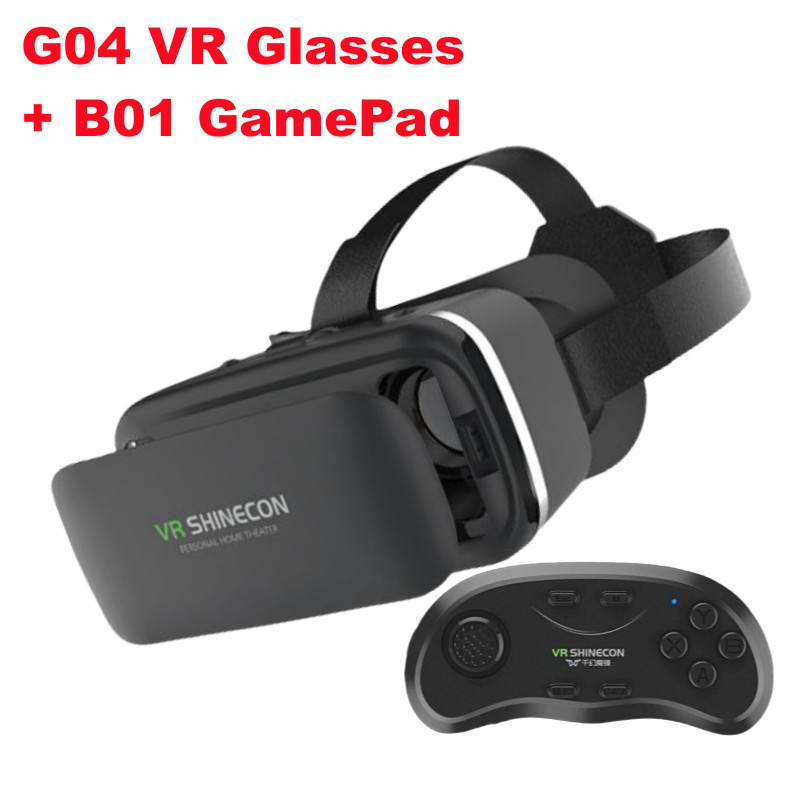 Virtual Reality VR Glasses IMAX Huge Screen 3D Glasses Google Cardboard Box VR Headset for 4.5-6.53 Phone,Support Game Joystick. 