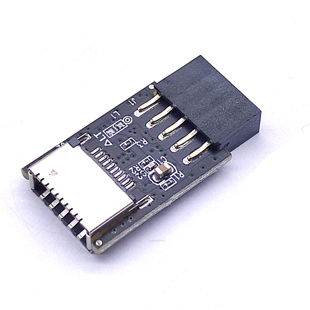 Motherboard USB2.0 9Pin to TYPE-C A-KEY Front Connector Converter USB3.2 TYPE-E Interface Header Adapter Extender Card. 