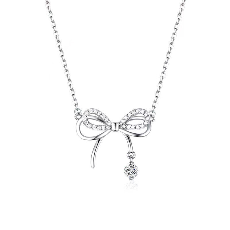 Simple Black Butterfly Pendant Necklace For Women Girl Personality