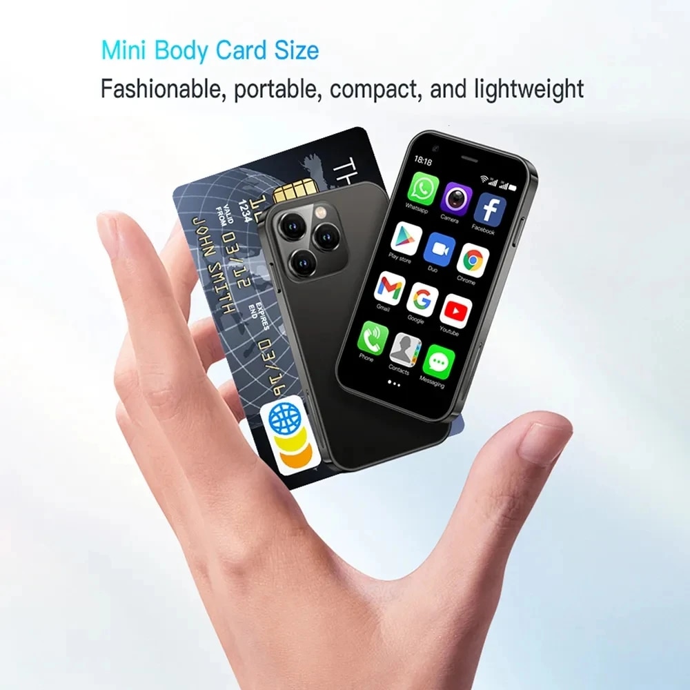 New Mini Android 8.1 Smart Phone 3.0inch Display 2GB RAM 16GB ROM Dual SIM Standby Play Store WIFI Bluetooth 3G Little Phone. 