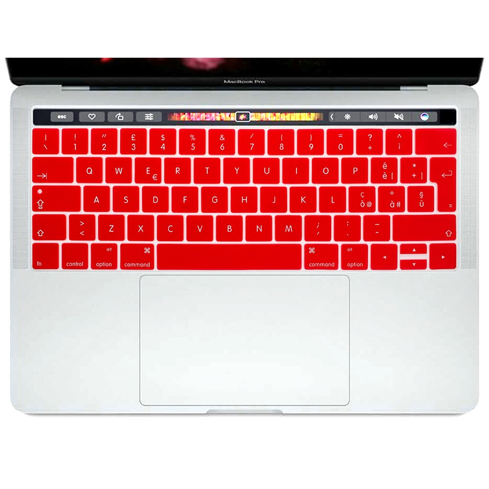 【happy one】Euro/UK Silicone Keyboard Cover For  MacBook Pro A1706 A1989 and Pro 15" A1707 With Touch Bar A1990 A2159. 