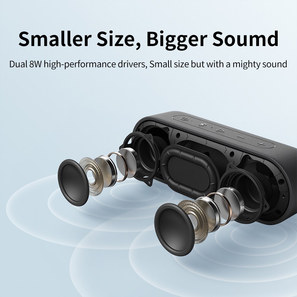 Tribit XSound Go Portable Bluetooth Speaker IPX7 Waterproof Better Bass 24-Hour Playtime For Party Camping Speakers Type-C AUX. 