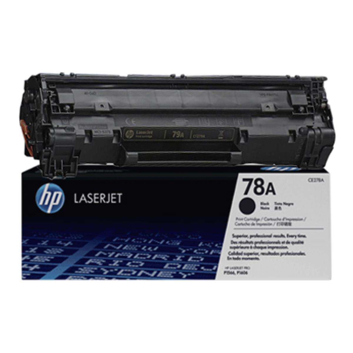 HP 78A Black LaserJet Toner (CE278A)  LaserJet Pro P1566, P1606dn, MFP M1536dnf