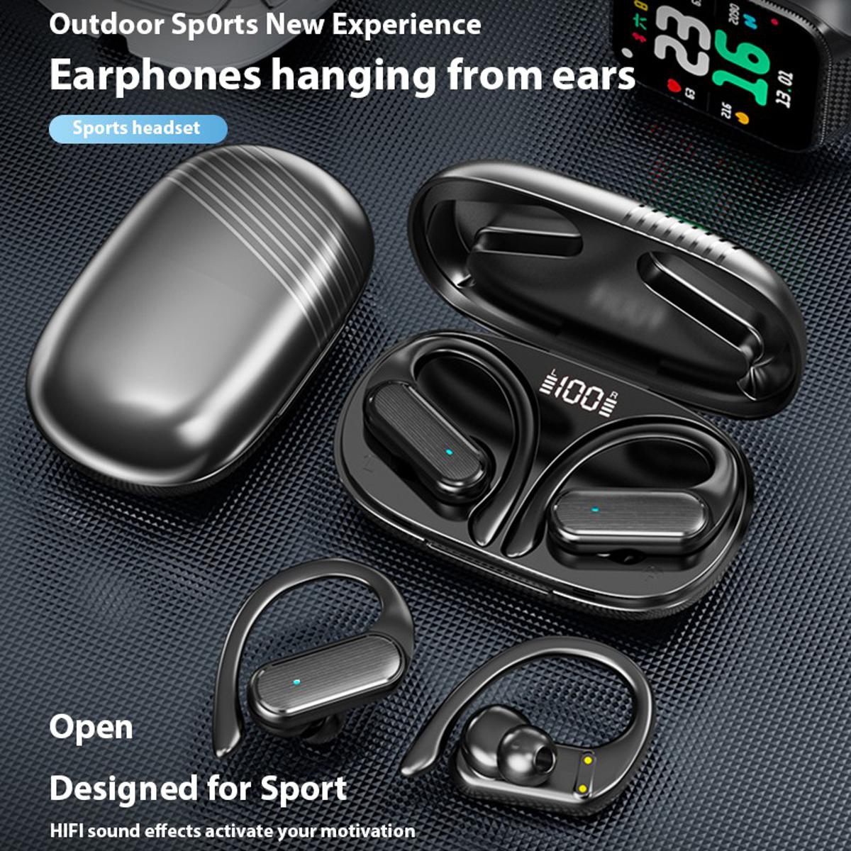 【FUPANG】9D Stereo TWS Wireless Bluetooth5.3 Waterproof Sport Headset with Microphone, Reduction Mini Headphones with LED Display Charging Case. 