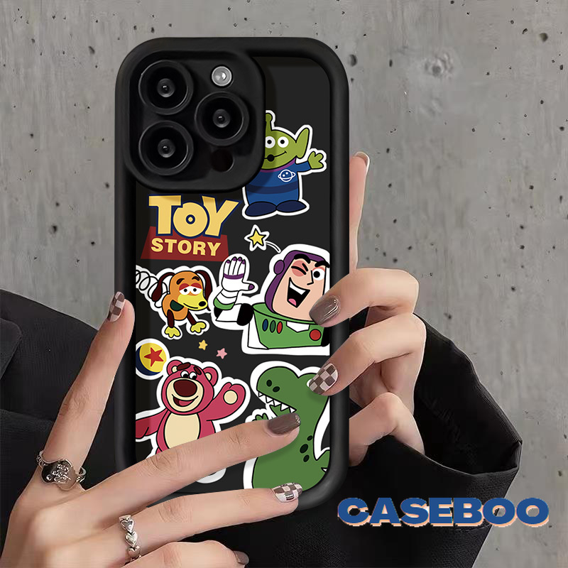 Toy Story Dog Little Crocodile Bear Lotso Soft Angel Eyes Phone Case Compatible for IPhone 11 15 7Plus 13 14 12 Pro Max XR 6S 7 6 8 Plus XS MAX X SE 2020 Anime Cover. 