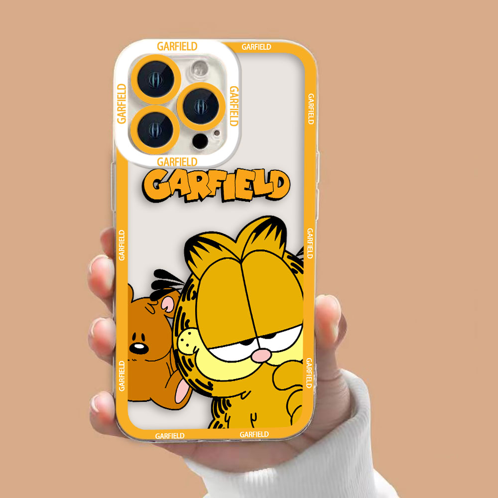 Funny G-Garfield Cover Clear Soft Silicone Phone Case For iPhone Apple 15 14 12 13 11 Pro 8 7 SE Plus X XR XS Max Case Funda. 