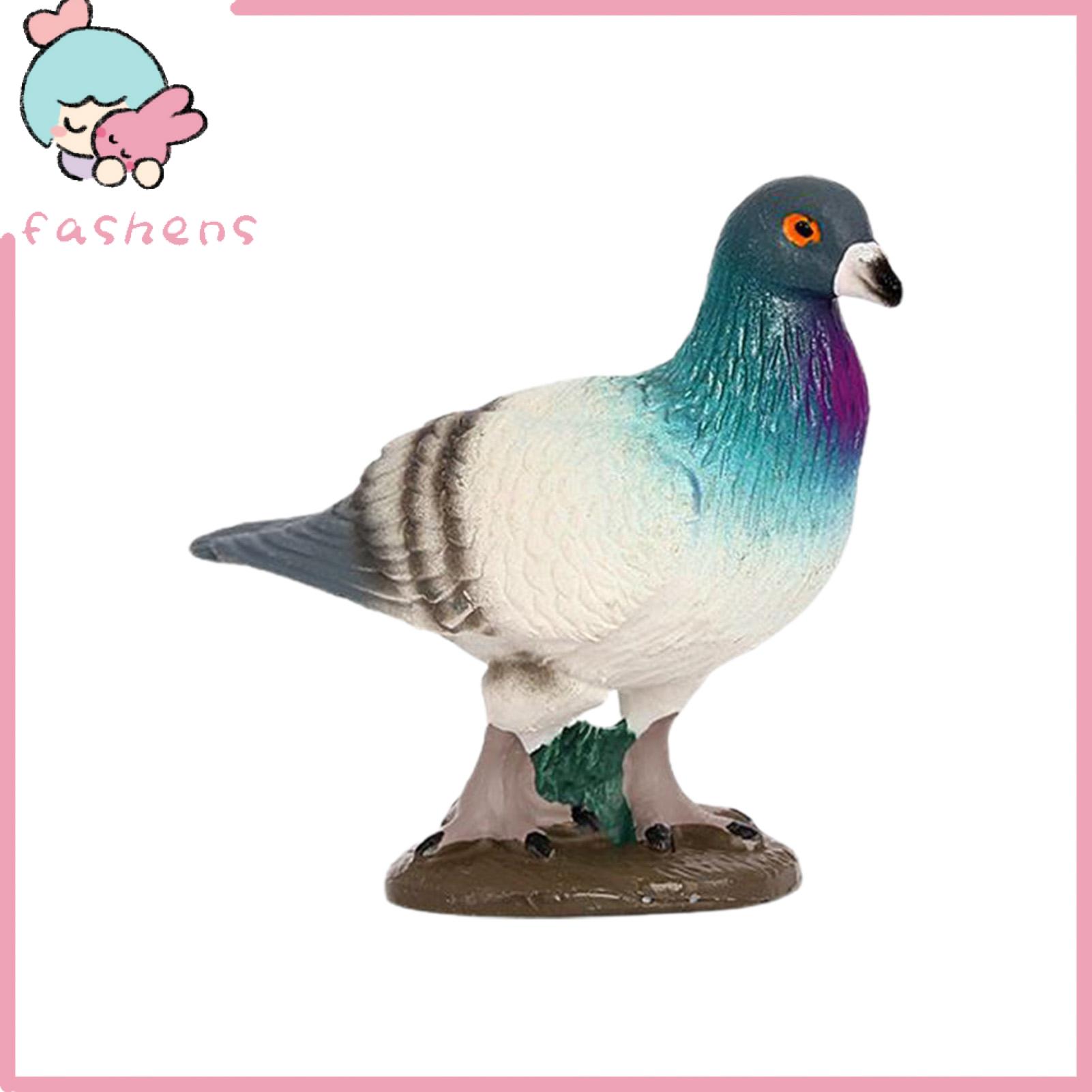 Bird Model High Simulation Children Cognition Grey Pigeon Figurine. 