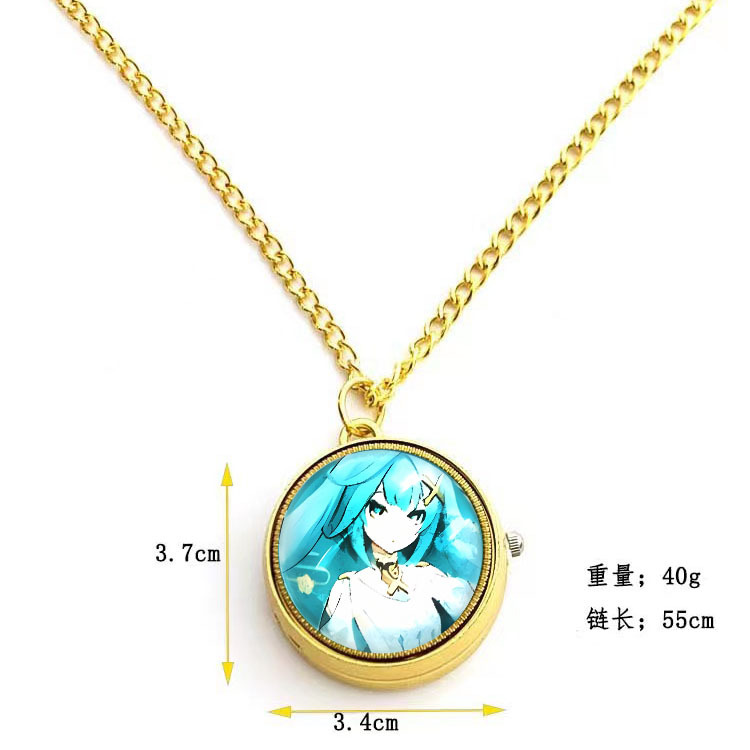 The new Genshin Impact Necklace Watch, multiple styles, character Gyro Rotary Watch, Flip Pocket Watch Chain. 