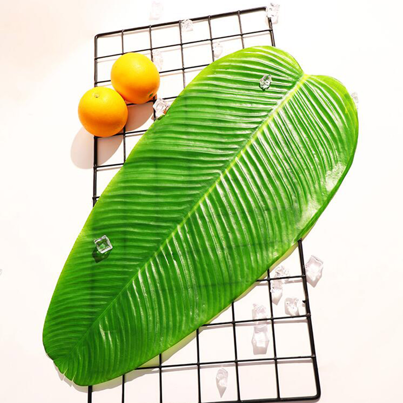 Artificial Leaf Flexible Green Tropical Simulation Banana Leaf. 
