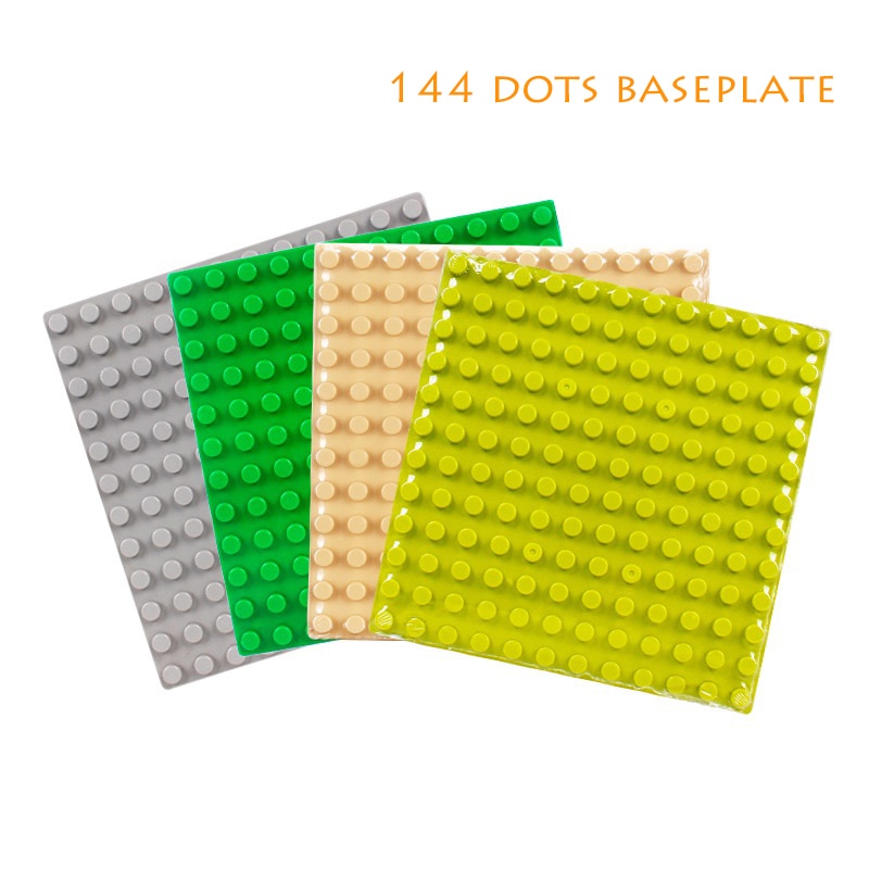 【happy one】144 dots classic Big size Building Blocks children DIY Toys Assemble accessory Compatible with Duplo sets. 