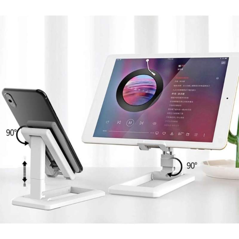 Adjustable Mobile Phone Desktop Stand Universal Metal Desktop Tablet Holder Foldable Extend Support Desk Mobile Phone Holder For Live Video, Fb Live, Watch Video - Phone Stand. 