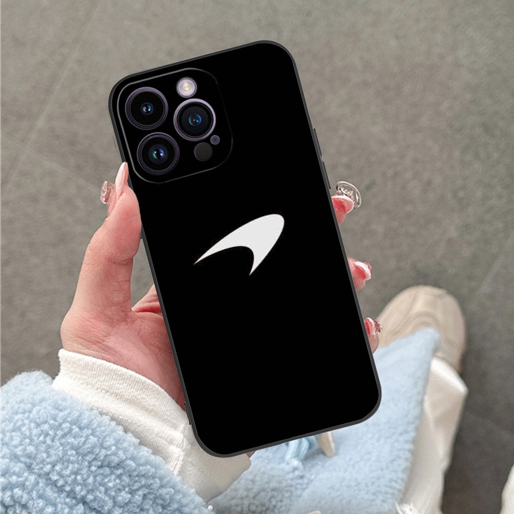 Pretty M-Mclaren Mobile Cell Phone Case for iPhone 15 14 13 12 11 X XR XS 8 7 Pro Max Plus Mini Black Soft Phone Cover Funda. 
