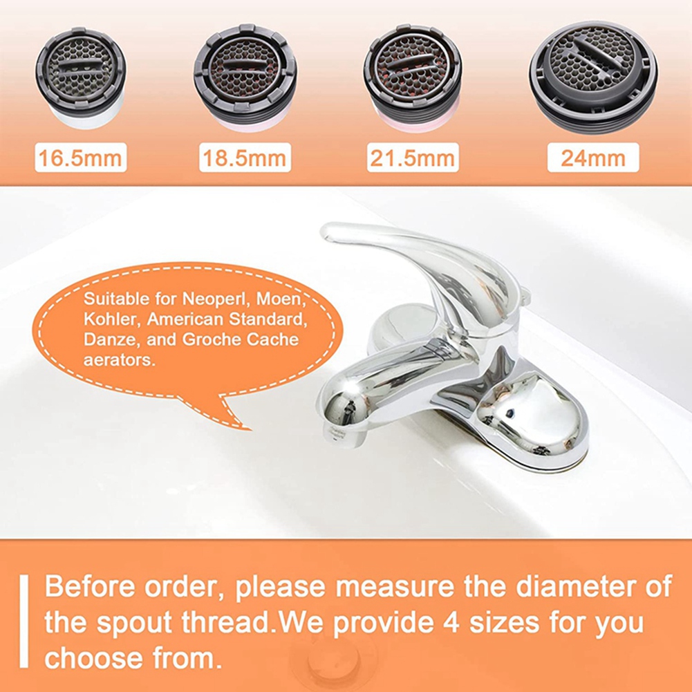 16 Pieces Faucet Aerator Cache Faucet Aerator and 5 Pieces Cache Faucet Aerator Key Removal Wrenches for Cache Aerators. 