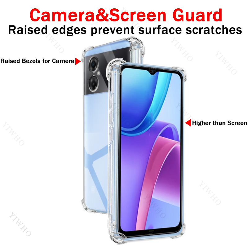 Clear Phone Case for Xiaomi Redmi Note 11R 22095RA98C Thickened Transparent Case for Redmi 11 R Shockproof Anti-scratch Covers. 