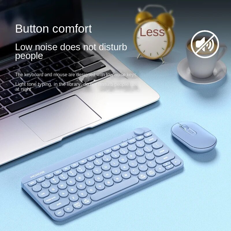 Maicong KM898 Keyboard and Mouse Set Wireless Rechargeable Mute Portable Dual Mode Office Business Keyboard and Mouse Set. 