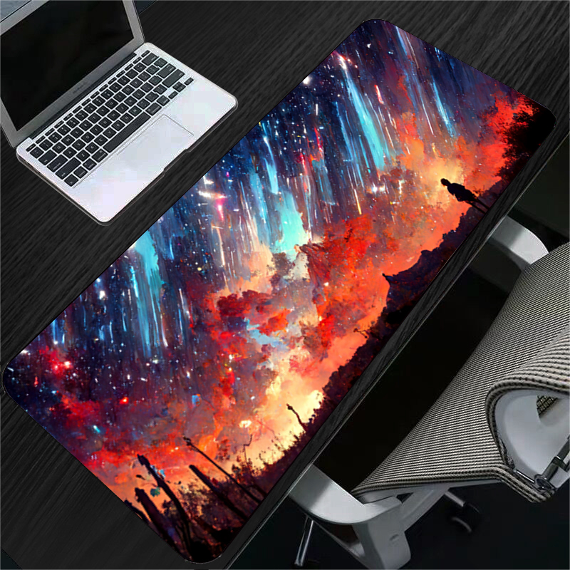 80x30cm Large Gaming Mousepad Locking Edge Japan Landscape Anime Computer Rubber Mouse Pad Desktop Mat for Laptops for PC. 