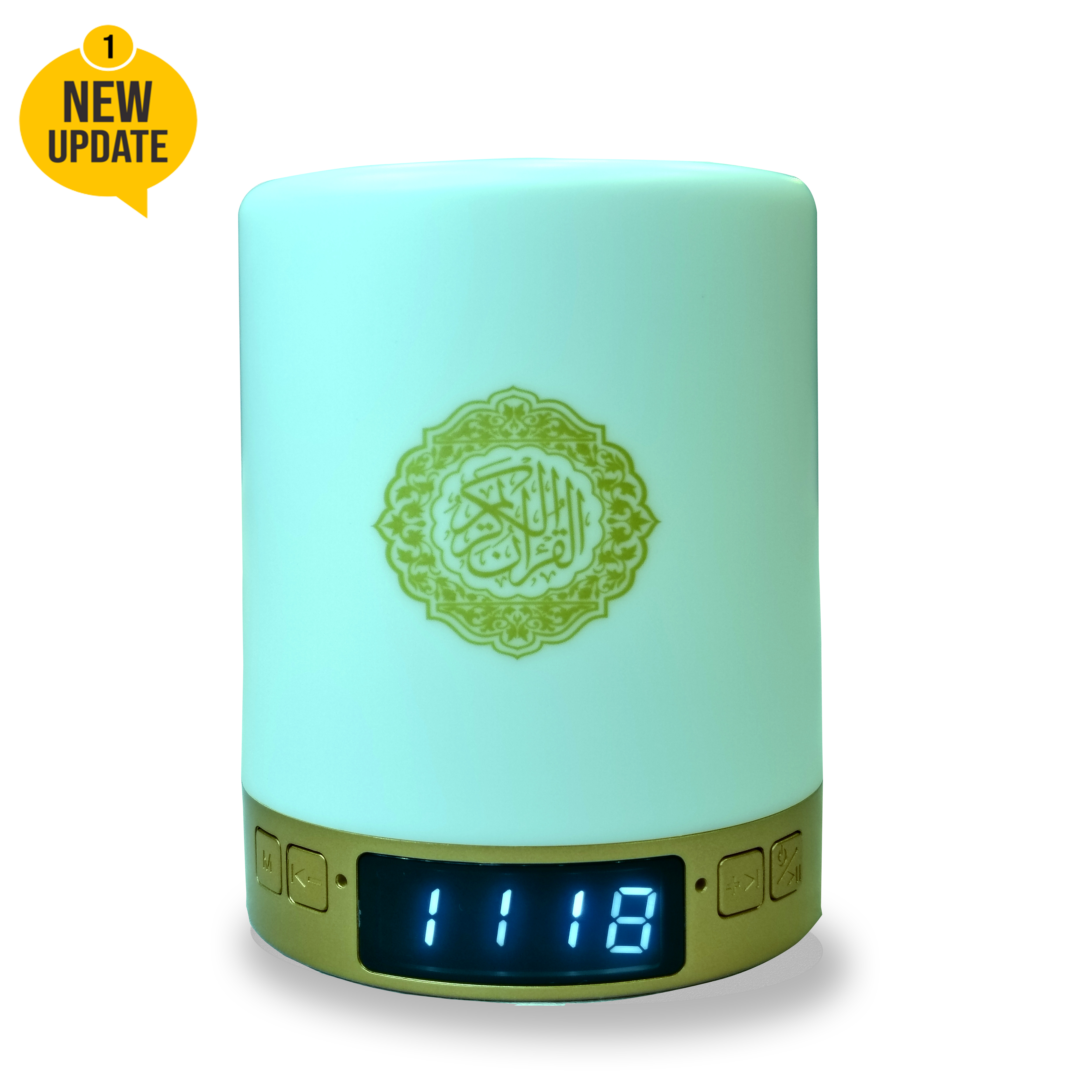 Azan box & Quran speaker , bluetooth speaker, Remote Control Speaker,Touch Pade Speaker, Lighting Speaker Touch lamp azan clock 30 para Quran 18 Qari   (with 8gb Memory card). 