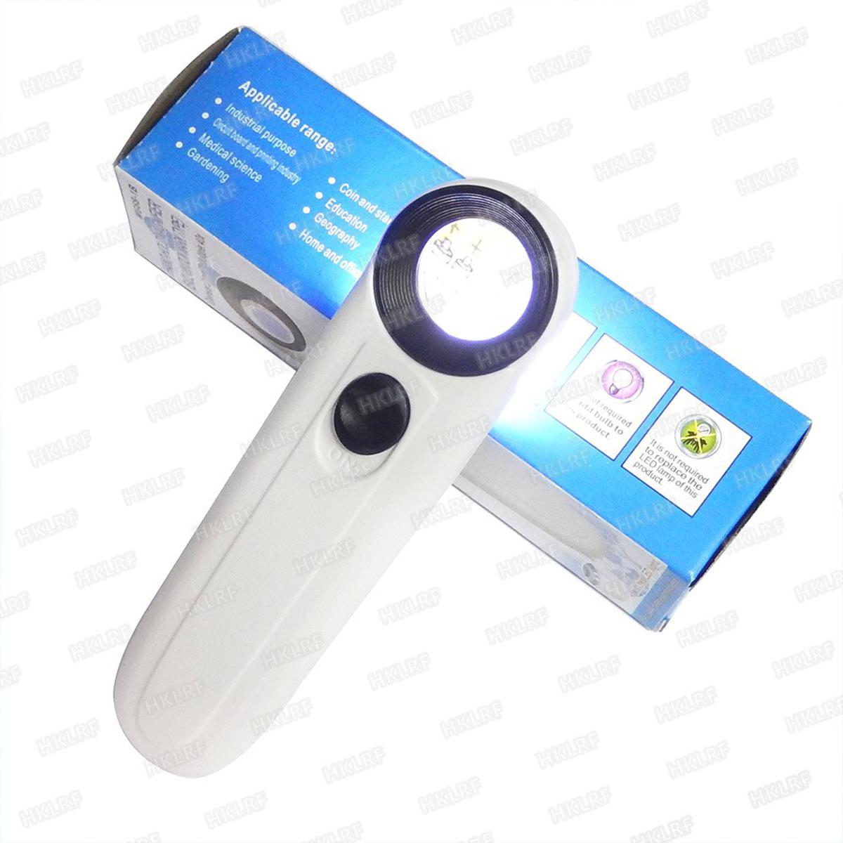 【happy one】Magnifying Glass 40X Handheld Magnifier Loupe Lens 21mm MG6B-1B Microscope Lapop Magnifying Tools
