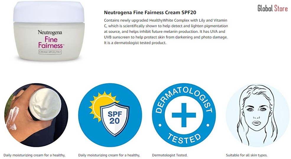 neutrogena fine fairness cream spf 20