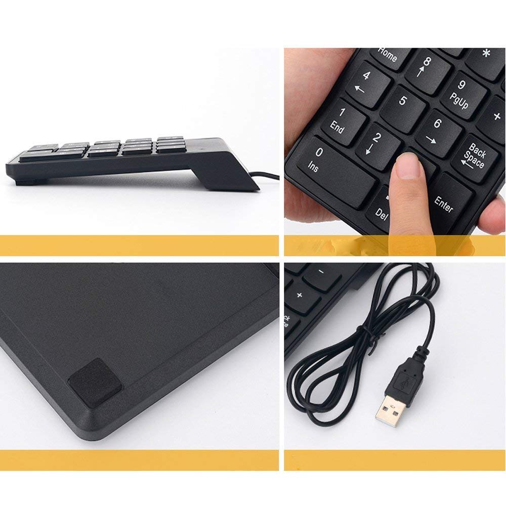 USB Mini 18-keys Num Pad Numeric Number Keypad Keyboard for Laptop Note. 