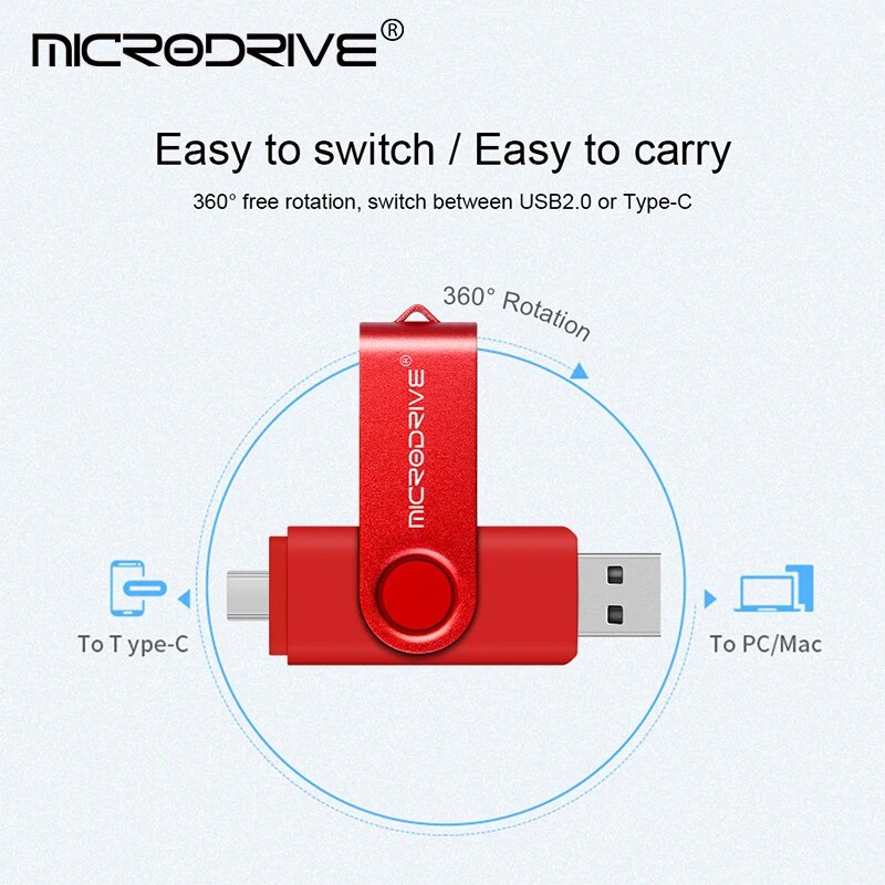 Multifunctional usb type c flash drive 128gb 64gb 32GB 4GB pendrive Pen drive 256gb Type-C 32gb memory stick u-disk 2.0 for PC. 