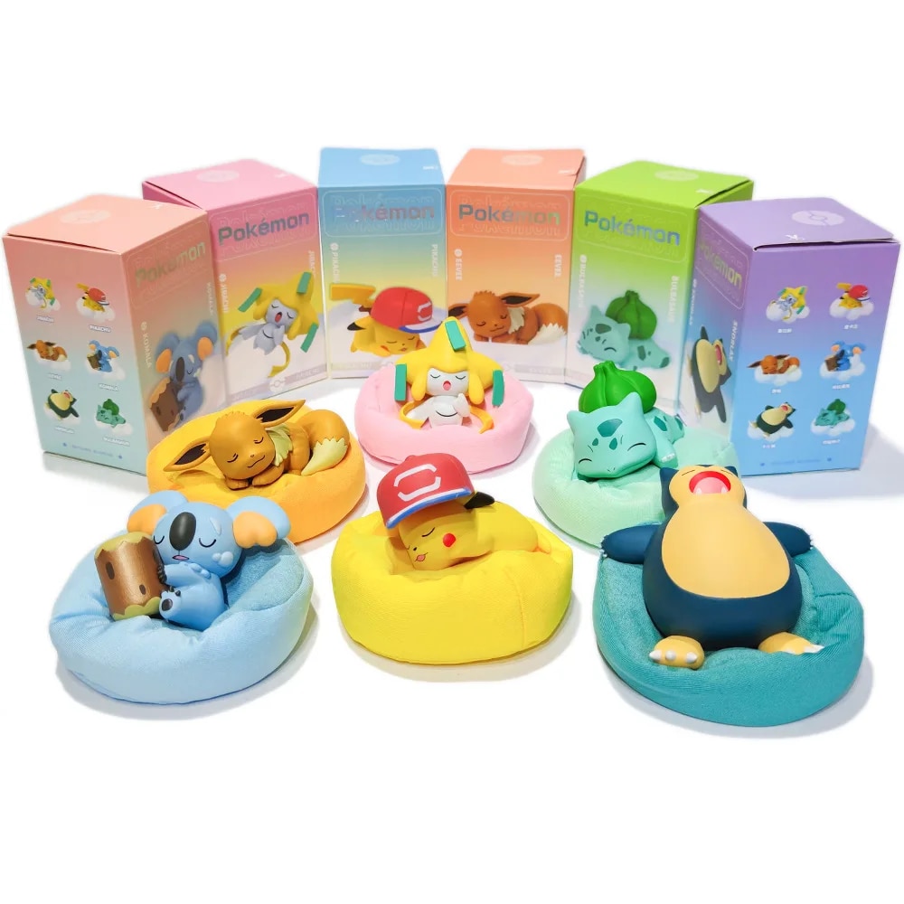 Pokemon Starry Dream Series Sleeping Mini Creative Action Figures 5-7CM Pikachu Eevee Komala Bulbasaur Snorlax Model Kids Toys. 