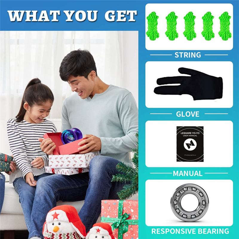 Yoyo Professional Alloy Competition Newbie Entry Dead Sleep Turn Alive Sleep Yo-Yo Easy Install Easy to Use. 