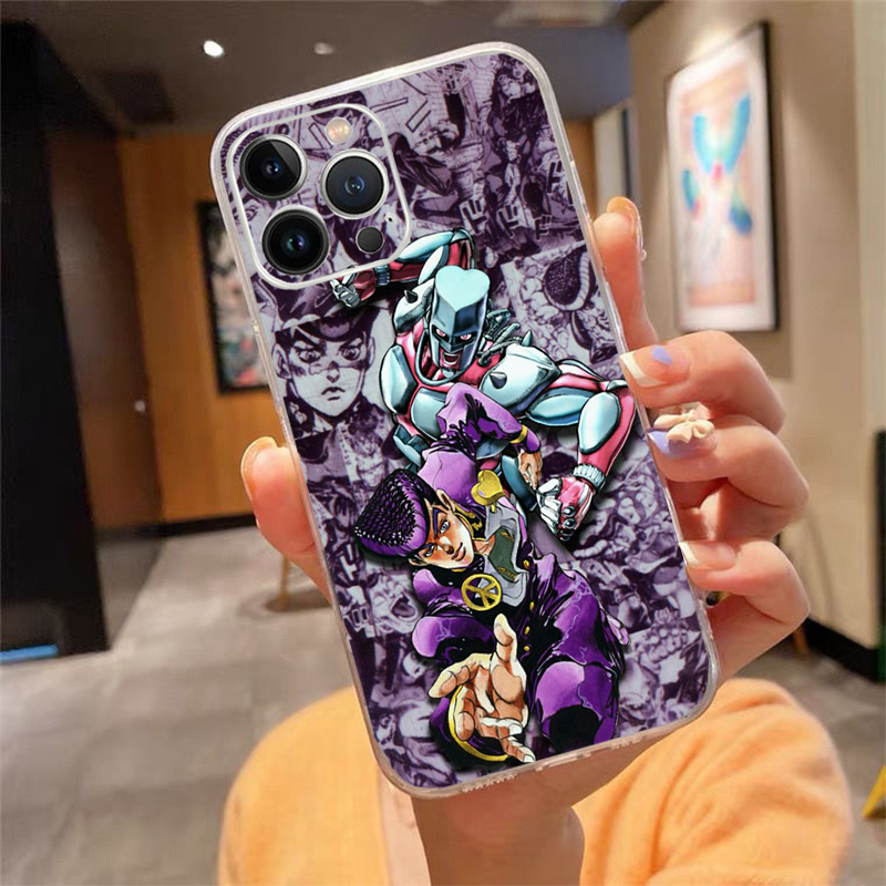 Jojo Bizarre Adventure Anime Phone Case For iphone 15 14 13 12 11 Pro Max XS XR X 12mini 7 8 XR Mobile Phone Case Funda. 