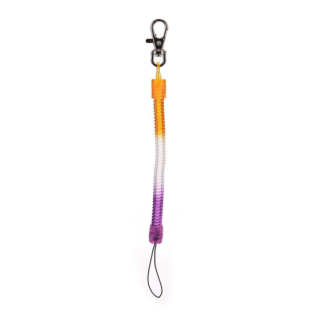【happy one】Retractable telephone cord spring key chain plastic keychain tool elastic rope spring rope phone straps. 