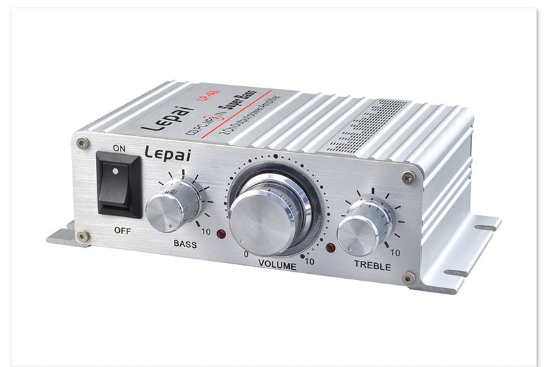 Lepy A6 s 2x15W 2.0 Channel Mini Stereo Class AB dac Bass And Treble Adjust DC 12V For Car Amp - With wer. 