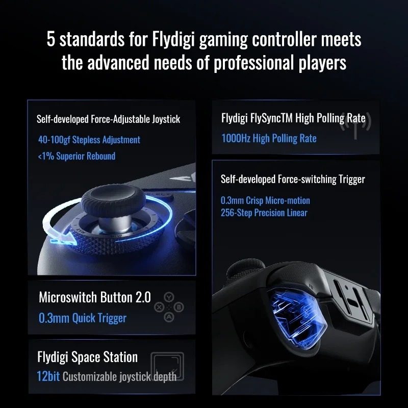 Original Flydigi Vader 4 Pro Gamepad Athletic Elite Handle Wireless Gaming Controllers With Hall Rocker For Xbox Steam Pc Custom. 