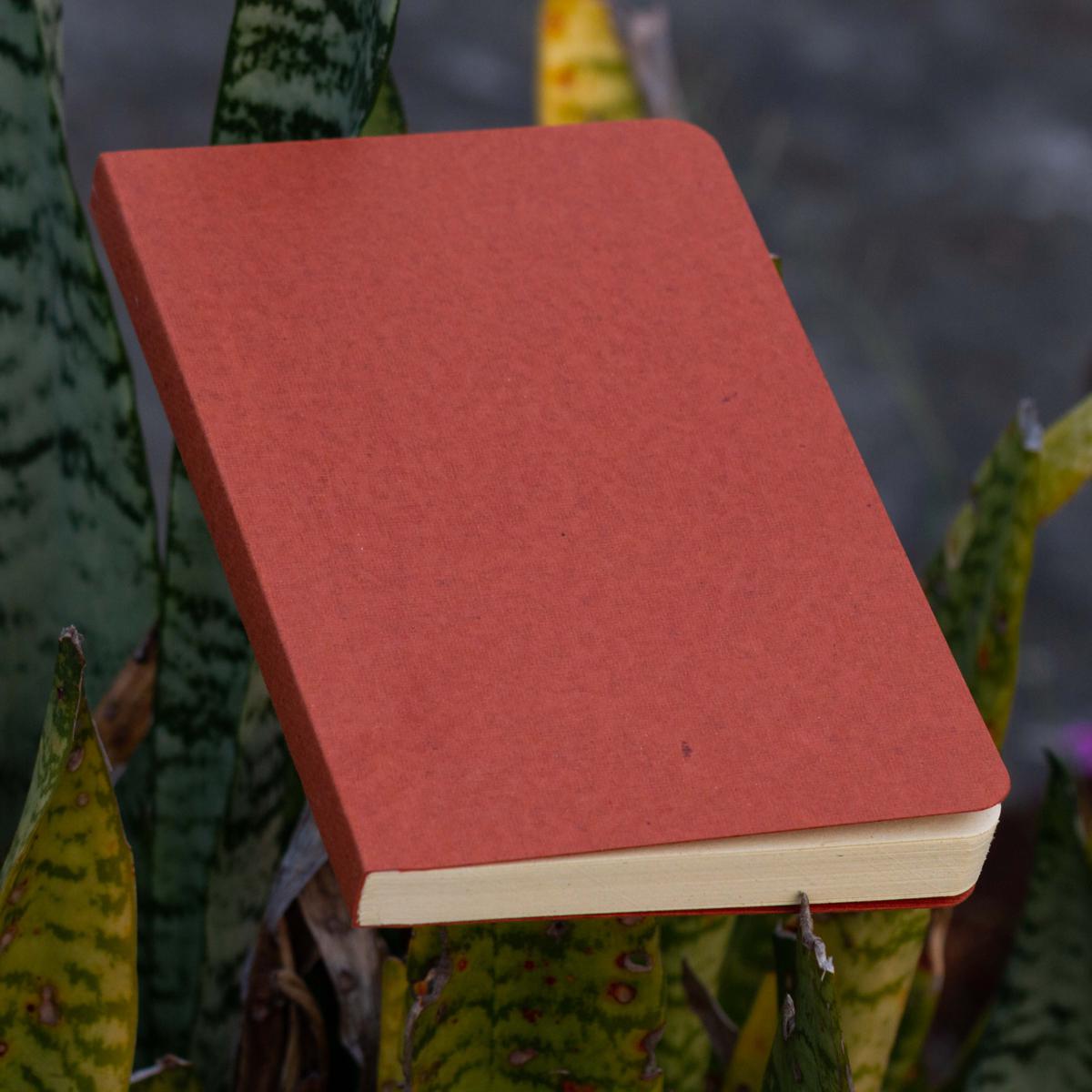 Tent Series Yellowish Page Hand Made Pinewood Texture Cover Notebook