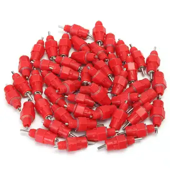 100 Pcs Water Nipple Drinker Chicken Feeder Poultry Duck Hen Screw