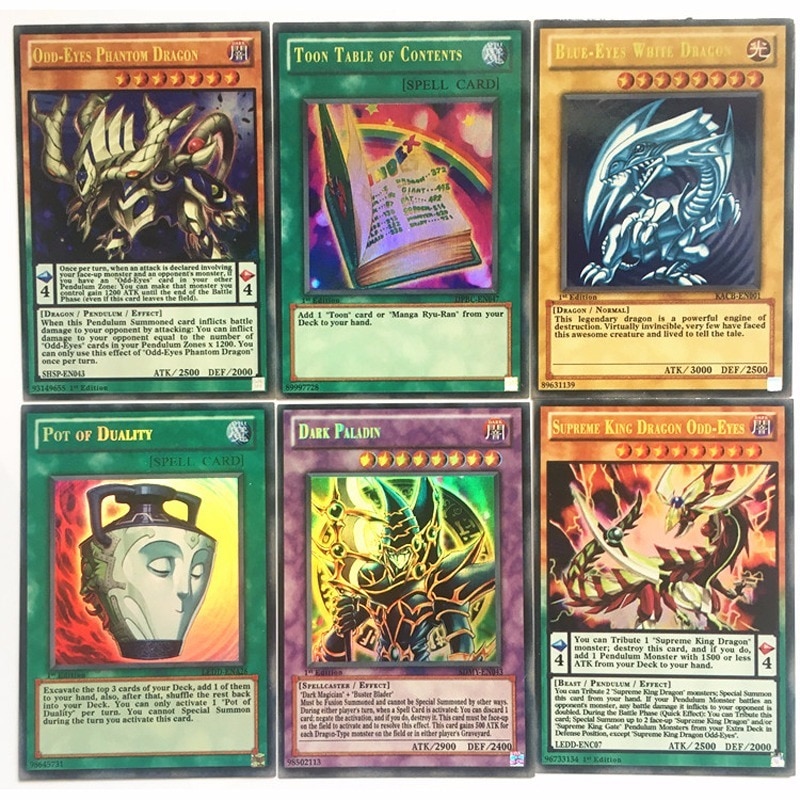 【happy one】100PCS Yu Gi Anime Around English Version Flash Battle Cards All Flash Cards Collection Don't Repeat Gift Toy. 