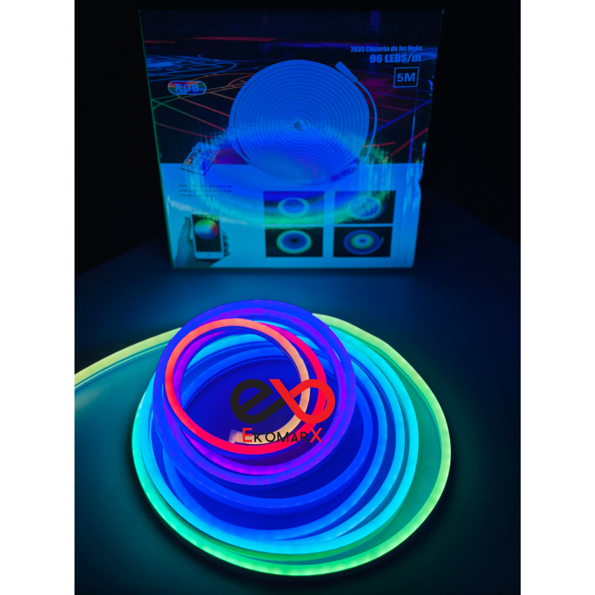 5V App Controlled RGBIC Neon Flexible  USB LED Strip Light 5M. 