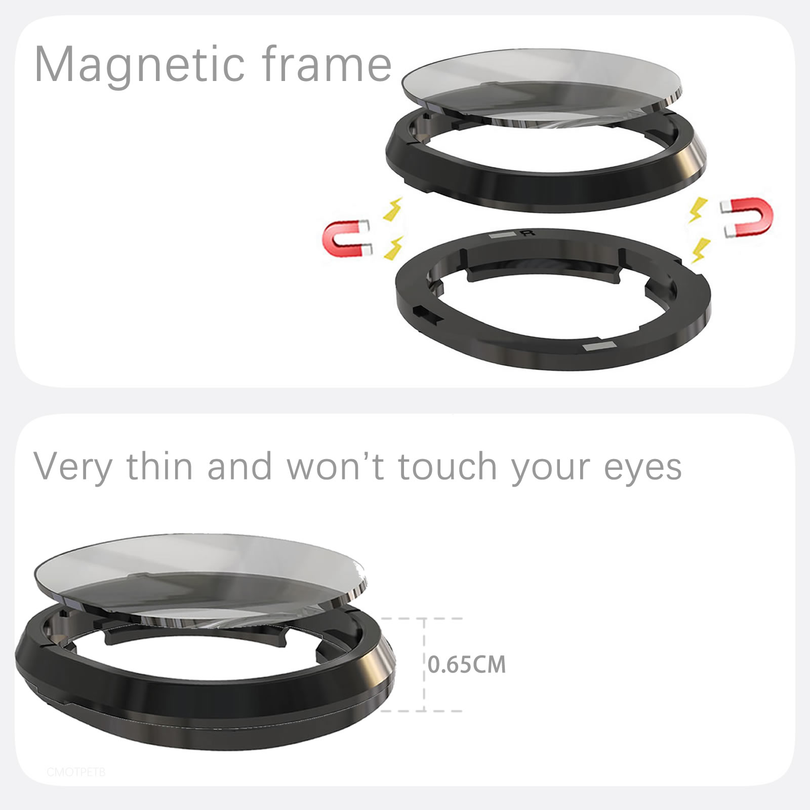 Magnetic Eyeglass Frame for Quest 3 Prescription Lenses Anti Blue Myopia Lens VR Glasses Optics Lens Replacement Accessories. 
