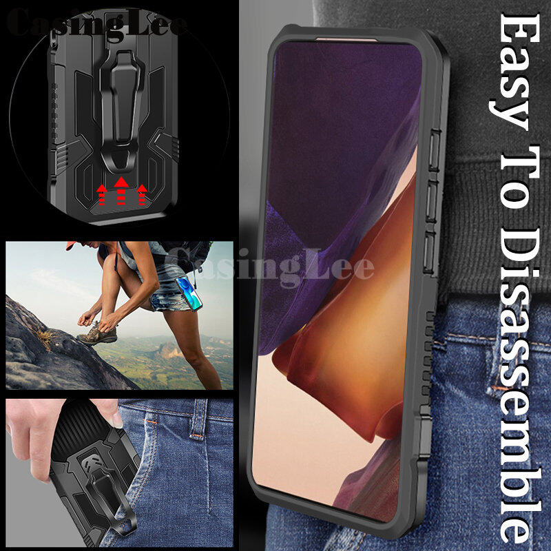 For infinix Smart 7 Case Shockproof Armor Stand case with Metal Clip Back cover For infinix Smart7 Phone cases Car Mountaineering phone case. 