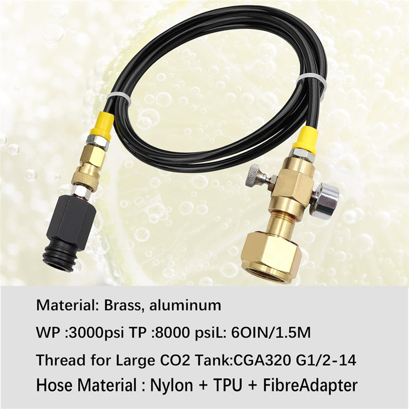 Upgraded CGA320 Co2 Tank Adapter Connects Directly to the Soda Machine, Adapter for TR21-4 Soda Water Machine Easy Install Easy to Use. 