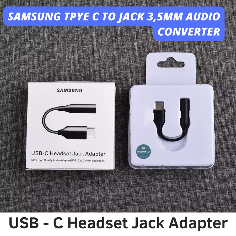 SAMSUNG Type C 3.5 Jack Earphone Cable USB C to 3.5mm AUX Headhones Adapter For SAMSUNG Galaxy Note 10 Plus 10+ A90 A80 A6/Samsung Type - C to 3.5mm Headphone Adapter