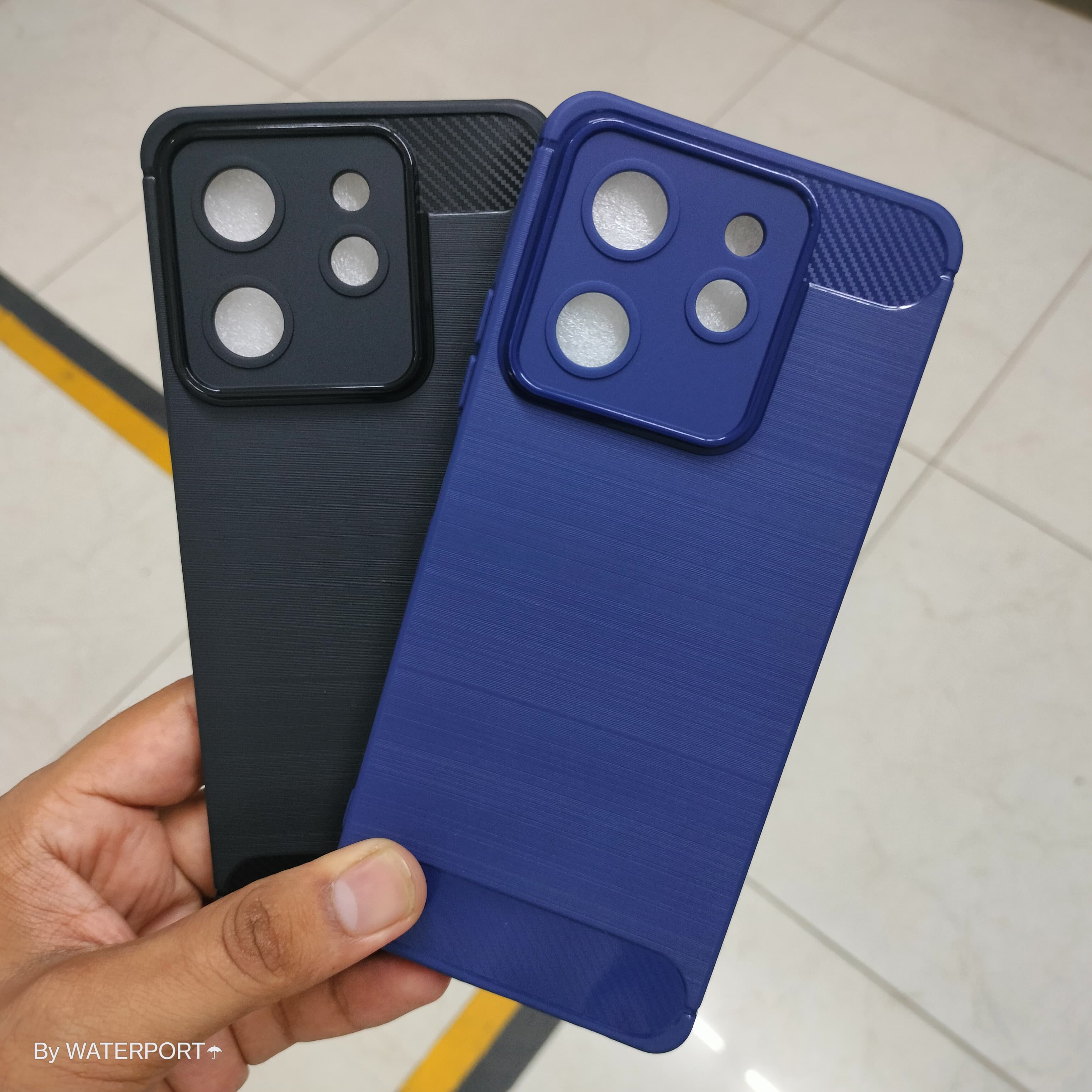 For Lava Benco S1 Pro Back Cover Soft Carbon Fiber Back Case. 