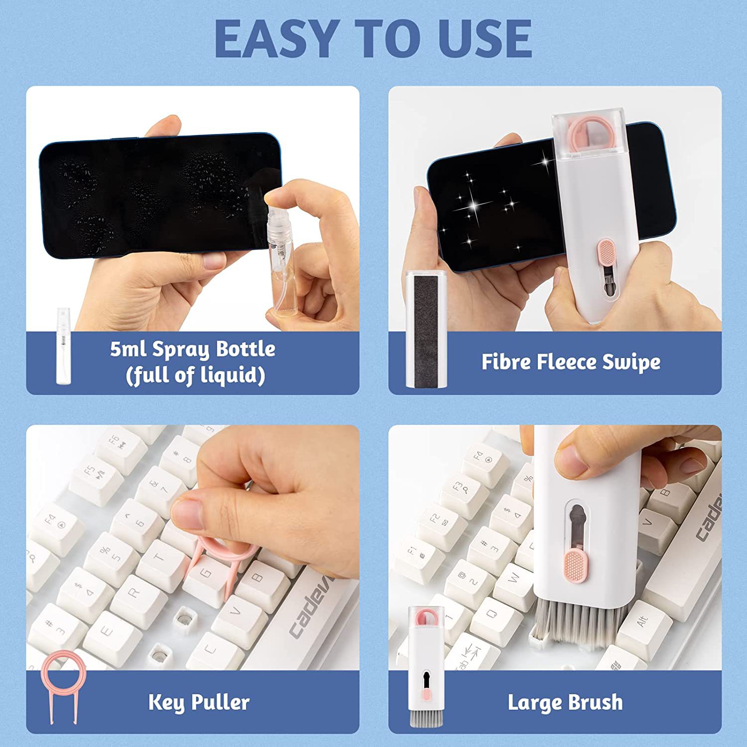 Gadget Cleaning Kit 7 in 1 Electronics Cleaner Kit  Keep Your Devices Sparkling Clean RANI. 