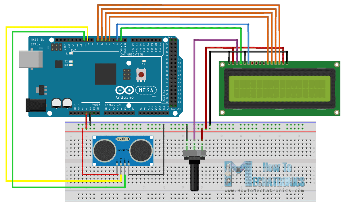 HC-SR04 Ultrasonic Sensor Distance Measuring Module for Arduino. 