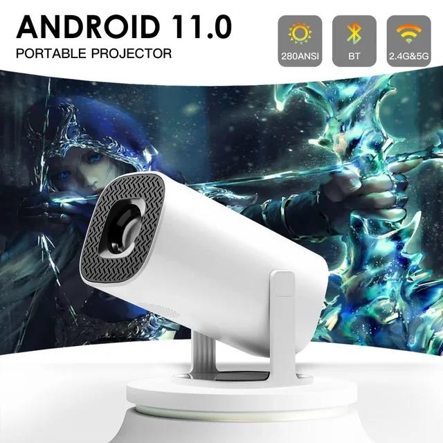 P30 Smart Mini Projector Android 11 WiFi6 Support 4K 1080P BT5.0 Projector 1280*720P Home Cinema Portable Projector. 