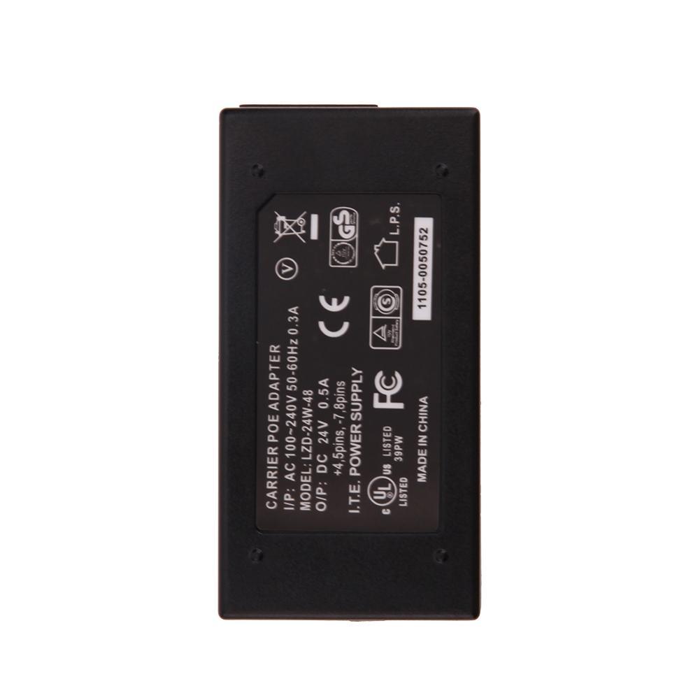 POE Power Supply DC Adapter 24V 0.5A 24W Desktop POE Power Injector Ethernet Adapter Surveillance CC. 