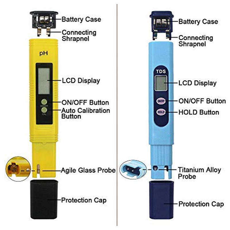 Water Quality Test Meter, Ph Meter Tds Meter 2 in 1 Kit. 