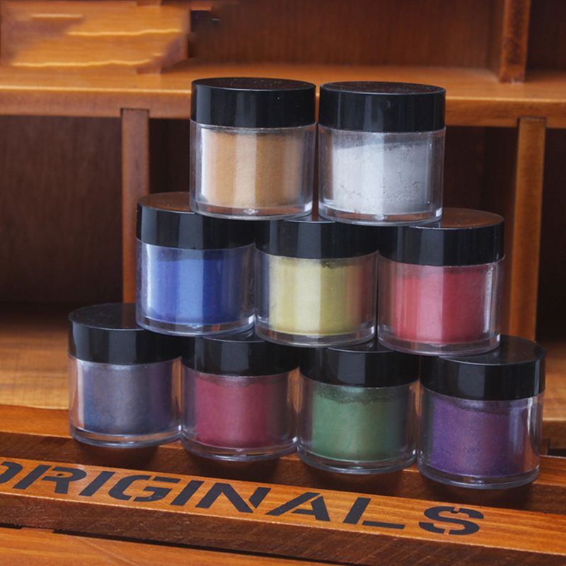REDD 9 Pcs/set Pearlescent Mica Pigment Pearl UV Resin Crystal Epoxy Craft DIY Jewelry Making. 