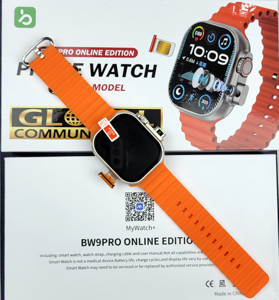 2024 Sim Insert BW9-SIM Card Smartwatch / Smart Barry SM401 +camera + Smart watch ultra 2.2 inch HD Display Smart watch Carbon Free pair strap  Ultra max smart watch HD 2.2 inch full touch screen with set strap and wireless charger for men's and boy's. 