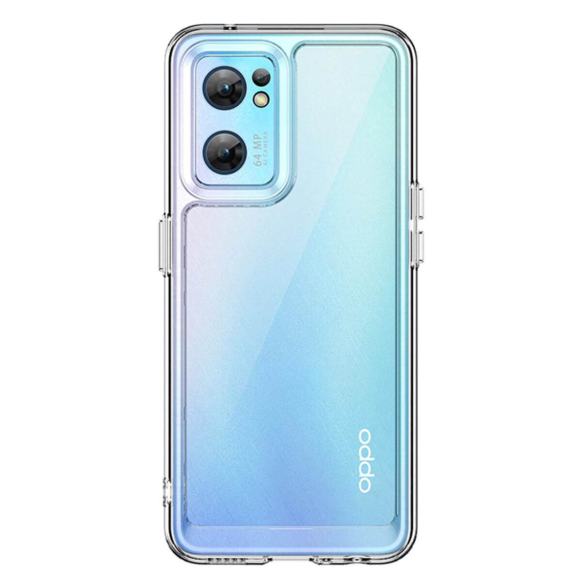 lthmy case for Oppo Find X5 Lite Transparent Hard Back with Shockproof Enhanced Side Protective Bumper Phone Cover