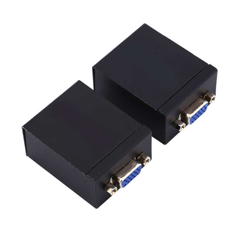 Wired VGA Extender 60M RJ45 Transmitter Receiver CAT-5 / 6 Ethernet Cable. 